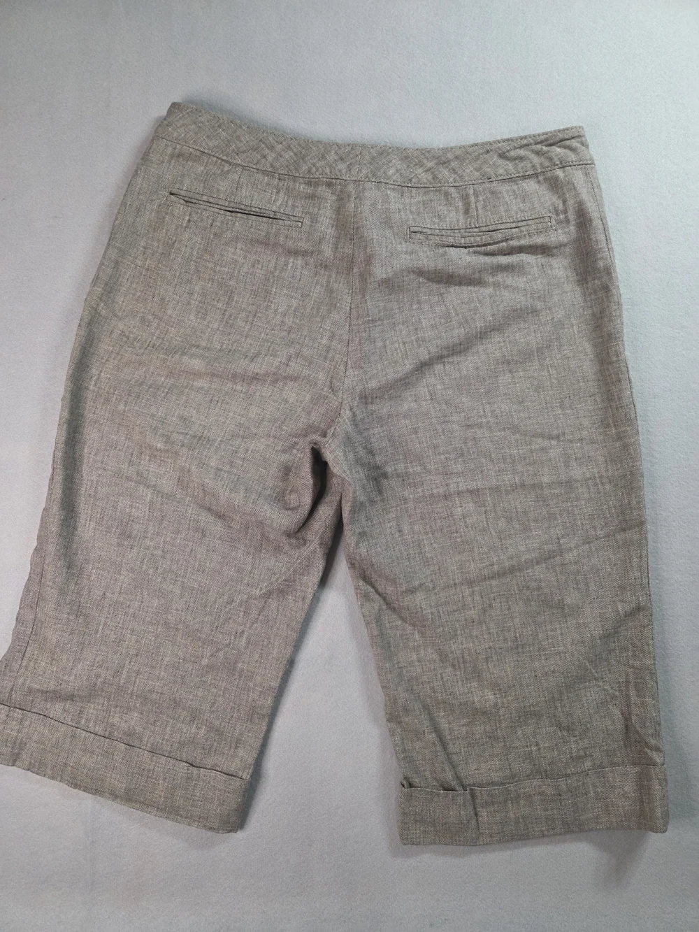 Banana Republic Contoured Fit Linen Capris Pants Brown Size 10